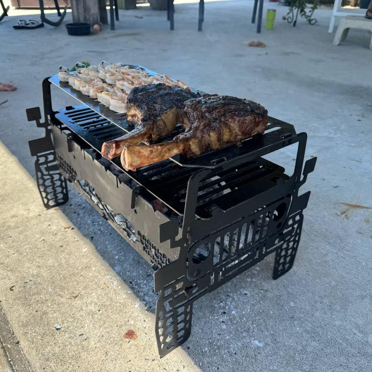 شواء على النار